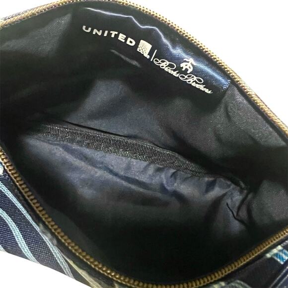 United Airlines Brooks Brothers Blue Stripe Amenity Pouch 2025 Preppy Travel Bag - Picture 6 of 6